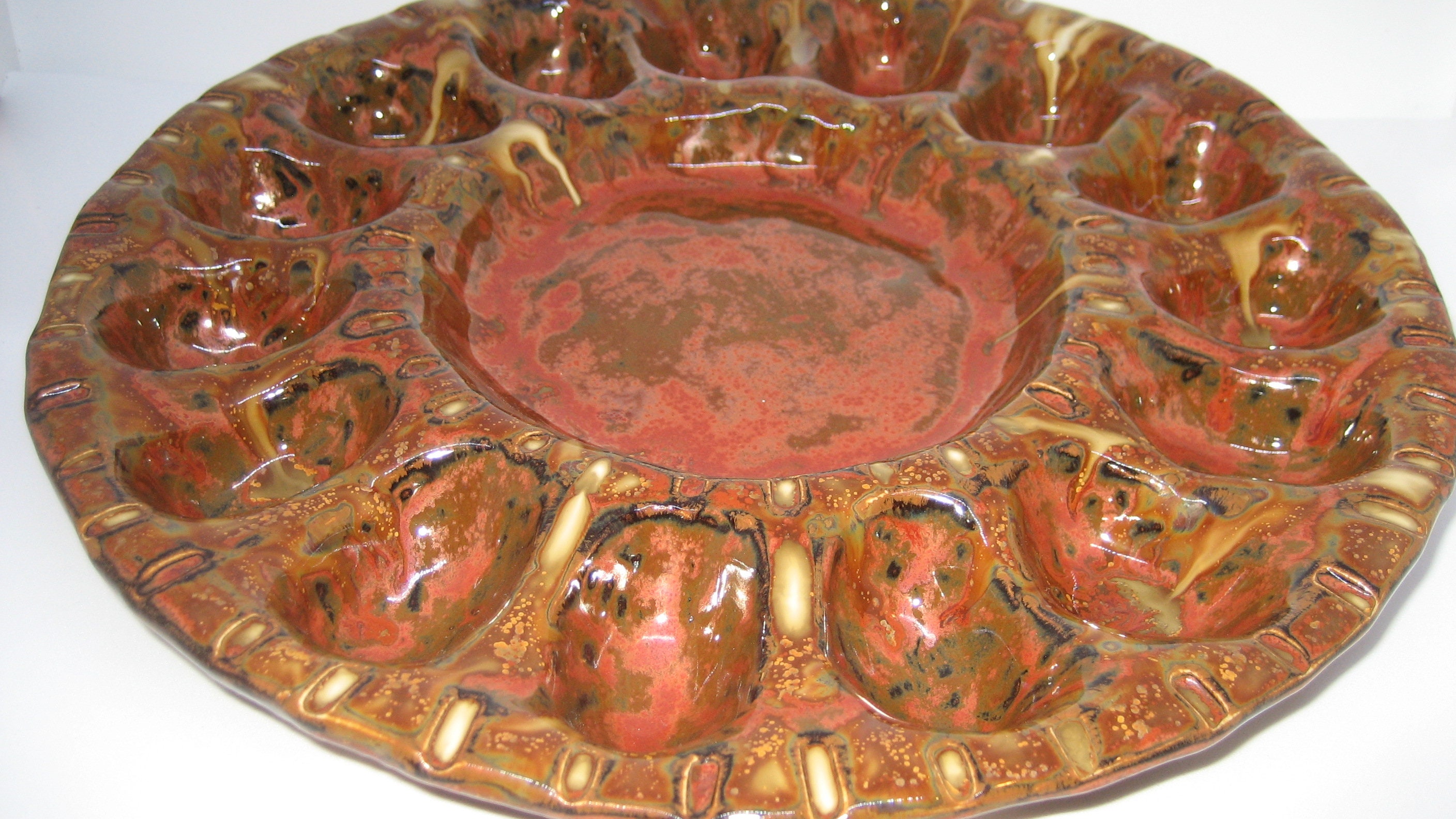 Pottery Deviled Egg Tray