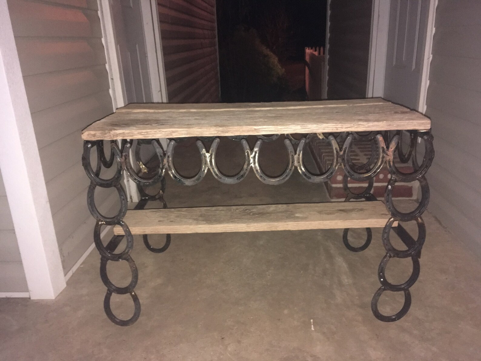 Horseshoe End Table Etsy