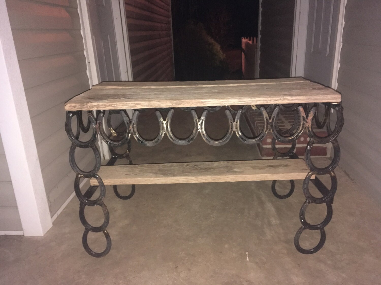 Horseshoe End Table Etsy