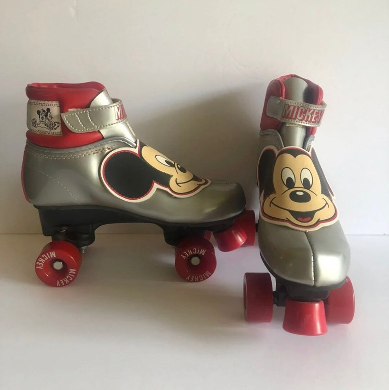 Vintage roller skate size 3 Mickey Mouse Etsy
