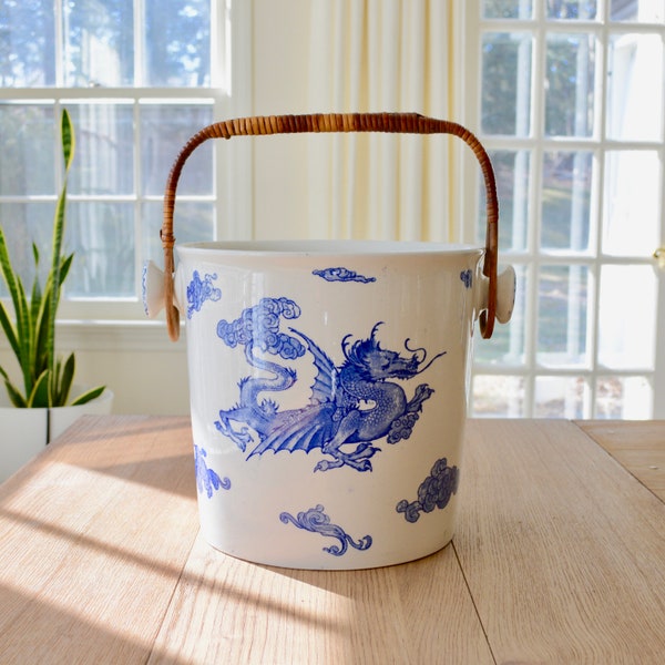 Antique LARGE Bishop and Stonier Ice Bucket in 'Chusan' Pattern
