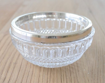 Vintage Small Silver and Glass Bowl