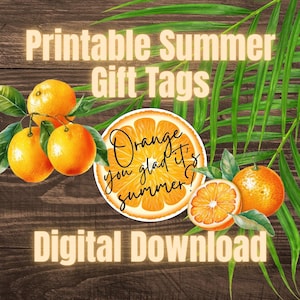 ¿Te alegra que sea verano? / Etiquetas de regalo de verano imprimibles / Solo descarga digital