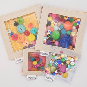 Multi-Pack Sensory Toys with Natural Materials or Colorful Sparkly Materials