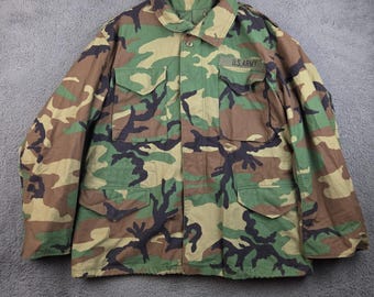 VTG 1999 USGI M65 Field Jacket Large Regular US Army Woodland Camo Golden Mfg