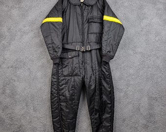 Vintage JCPenney Insulated Snowmobile Coveralls Large Tall Snowsuit USA 70s 80s