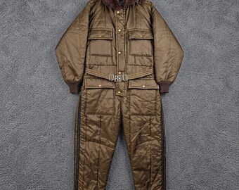 Vintage Walls Blizzard Pruf Insulated Snowmobile Coveralls Medium Snowsuit USA
