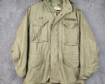 Vintage M65 Cold Weather Field Jacket Medium Vietnam OG-107 Army Military 70s