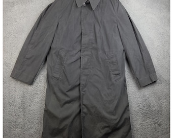 Vintage 1984 US Navy All Weather Coat 36R Black Removable Liner Military USA