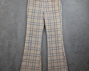 Vintage Levi's Sta-Prest Pants Bell Bottoms Plaid 60s 70s Window Pane Scovill