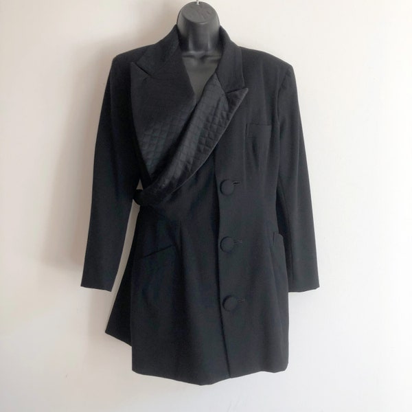 Veste de smoking noire en laine Yohji Yamamoto AH 1988/89