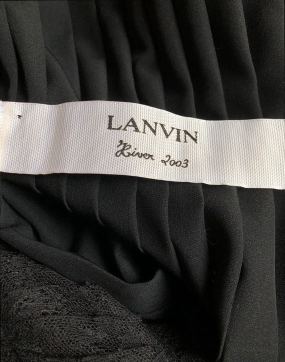 Alber Elbaz for Lanvin black lace pleated dress A… - image 8