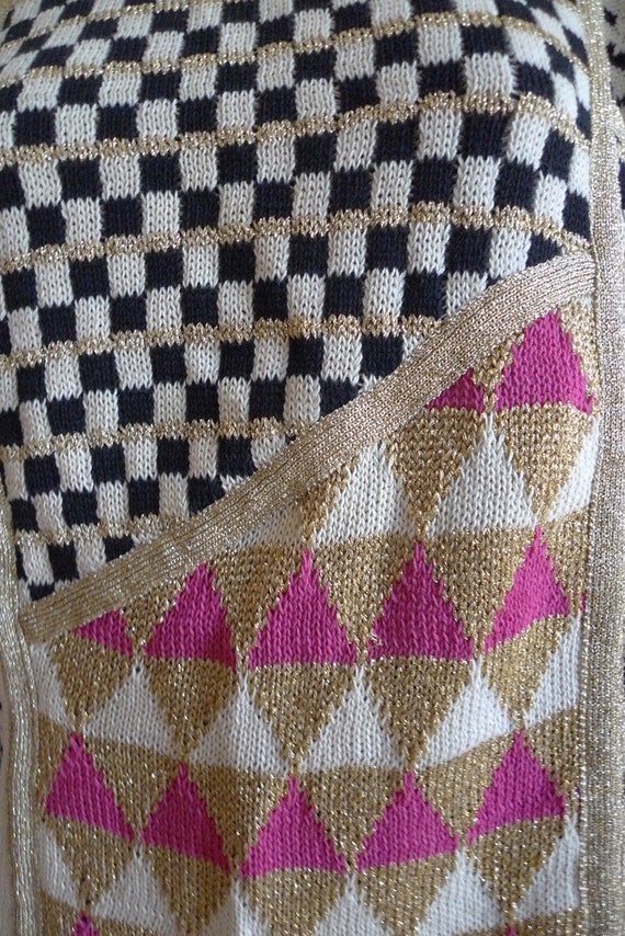 Kansai Yamamoto 70s cotton knit top and skirt rem… - image 4