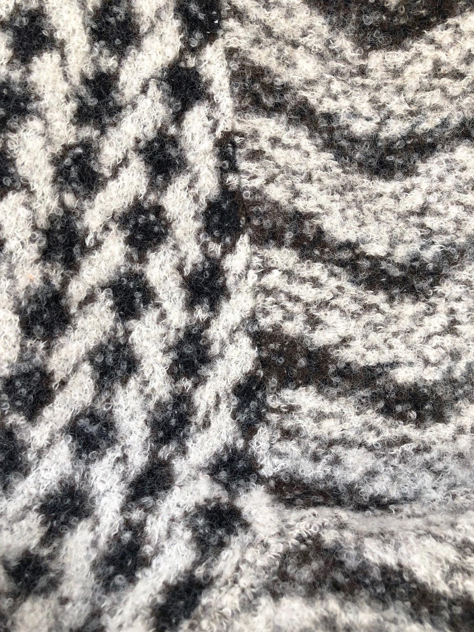 Issey Miyake Vintage 80s Thick Wool Knitted and Patterned