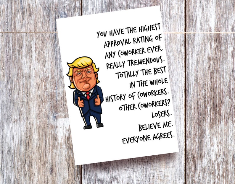  Coworker  Goodbye  Card  Coworker  Card  Trump co worker  Etsy