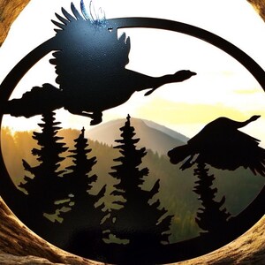 Plasma cut metal turkey picture wall art