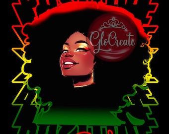 POSITIVE AFRICAN AMERICAN Melanin Sister Queen 14 Images Perfect for every project