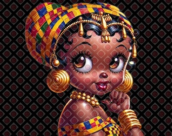 Stunning Afrocentric JUNETEENTH Betty Boop-Inspired Art DESIGN ai OVER 100 Images Bundle