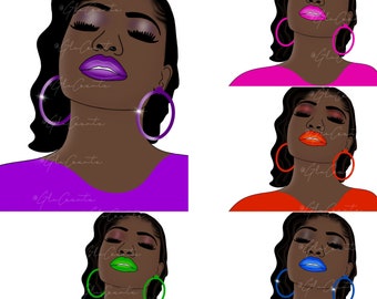 Laid-back glamour  melanin sister perfect for a dye sublimation projects