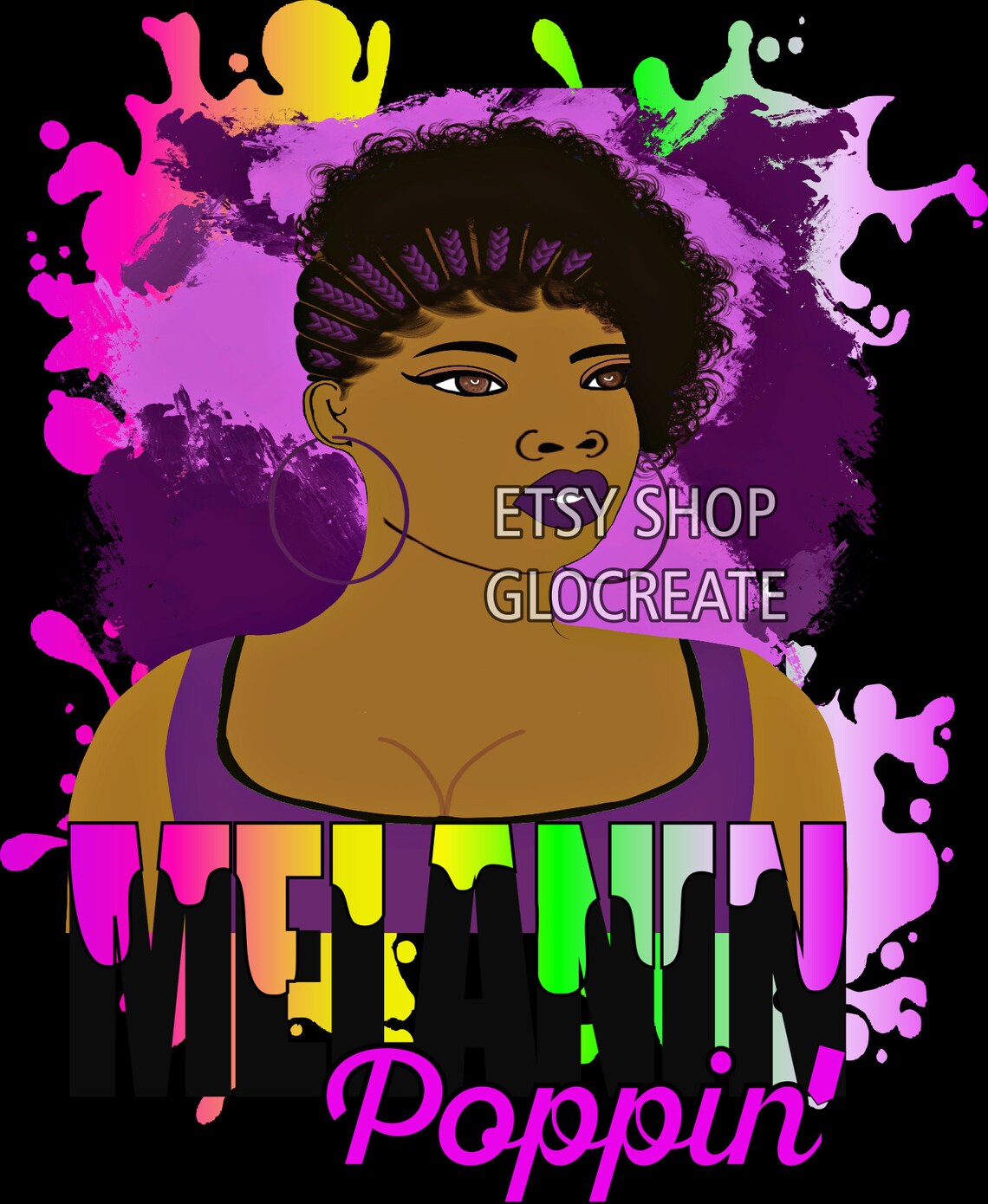 MELANIN POPPIN' POPPING PnG Bundle Great for Dye | Etsy