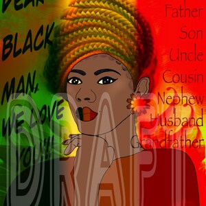 Dear BLACK MAN We Love You png files