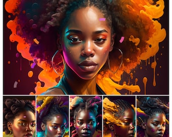 Colorful Melanin Dripping LADIES 53