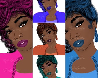 Melanin glamour sister queen perfect for your dye sublimation projects