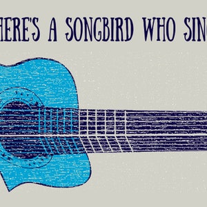 There&#39;s a Songbird Who Sings Led Zeppelin Stairway Distressed TEE