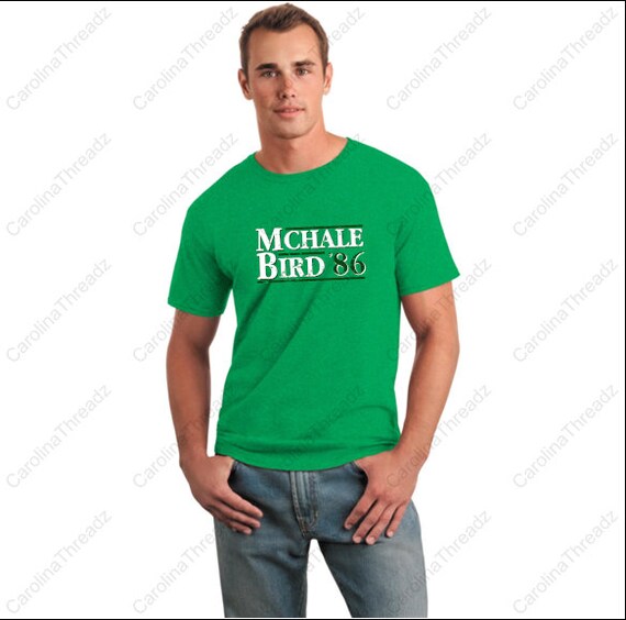 Larry Bird 1986 Election Style Distressed Boston Heather Green Tee