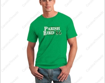 Bird \ Parish 1986 Election Style Distressed Boston Heather Green Tee
