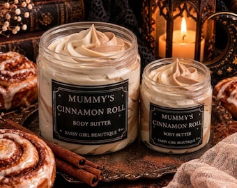 Cinnamon Roll Body Butter | Whipped Body Butter |  Moisturizer | Bakery Body Butter | Halloween Body Butter | Boo Basket Gift | Body Cream