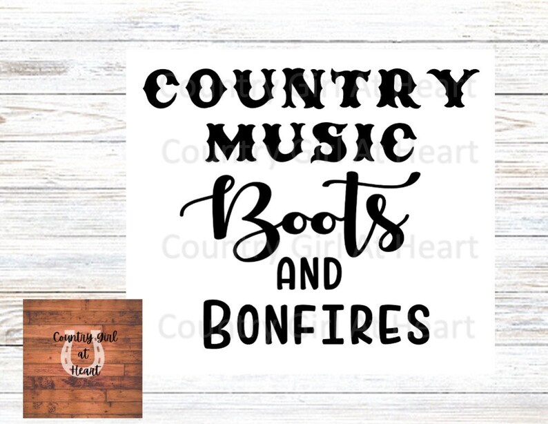 Country Music Boots and Bonfires SVG Etsy