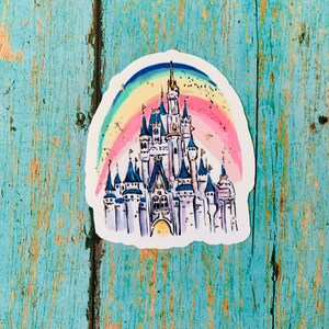Best Seller, Sticker, Castle Sticker, Laptop Sticker, Waterproof Sticker, Hydroflask Sticker, Disneyland, Disney Castle, Disney Stickers