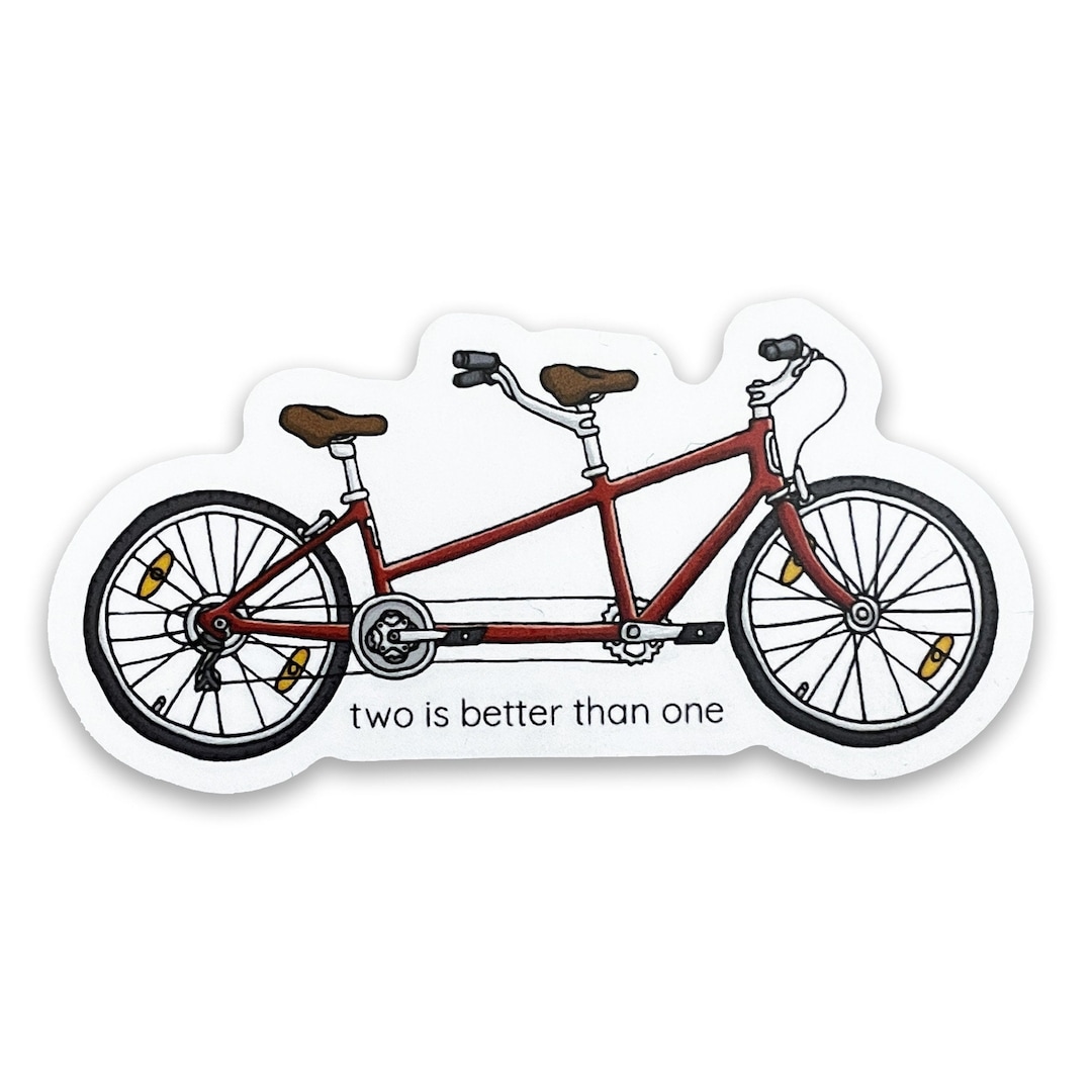 Tandem Bike Sticker Gift for Valentine Who Loves Bikes Zwift Training Triathlon Bicycle Sticker Etsy