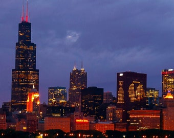 Chicago Blackhawks Championship skyline - Gallery Wrap canvas