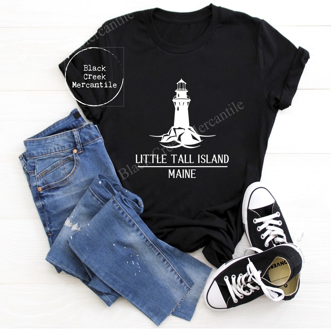 Stephen King Little Tall Island, Maine Graphic Tee Etsy