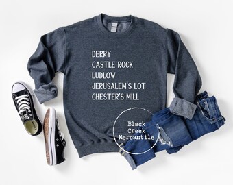 Stephen King Locations Crewneck Sweatshirt