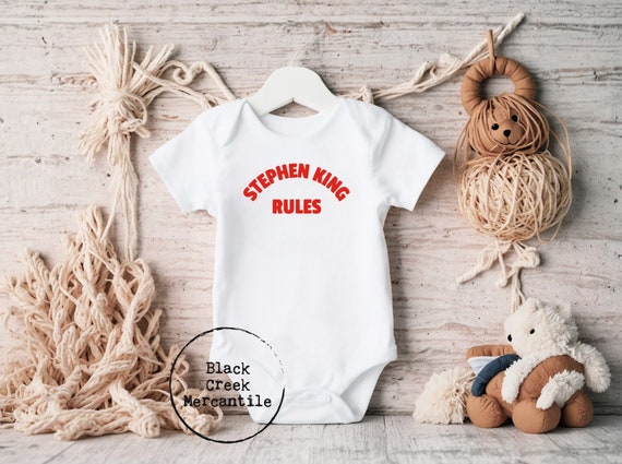 Stephen King Rules Fan Inspired Baby Bodysuit One Piece Cute Kids