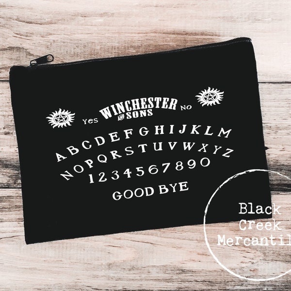 Supernatural Winchester Brothers Inspired Makeup Bag Pencil Bag Jewelry Bag