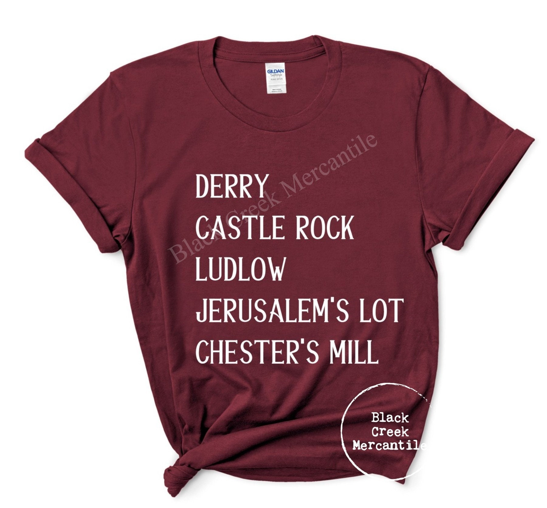 Stephen King Locations Graphic Tee