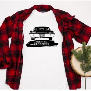 Supernatural Winchesters Peace When You Are Done Graphic Tee