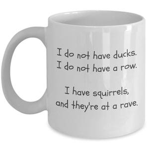 Coffee Mug Gift for Men or Women - I Do Not Have Ducks - Funny Novelty Mugs