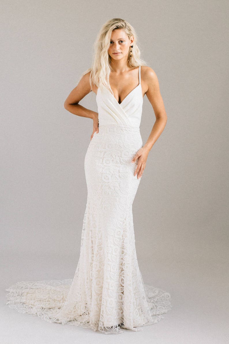 Pleated Bodice Wedding Dress