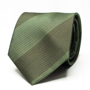 Sage Green Tie Olive Green Stripe Tie Green Wedding Tie Groom Suit Tie Matching Moss Green Groomsmen Tie