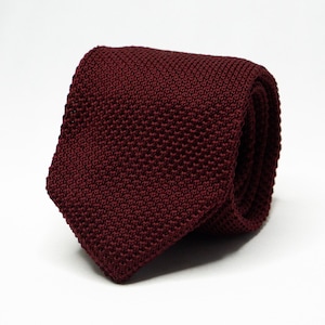 Solid Burgundy Knit Tie for Men Red Grenadine Neck Tie For Groom Groomsmen Wedding Suit Tie