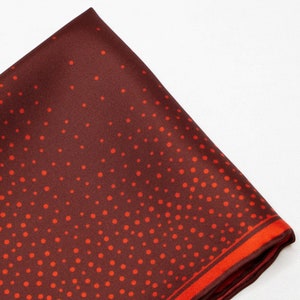 Red Silk Pocket Square Red Polka Dot Pocket Square Men&#39;s Pocket Square Burgundy Wedding Pocket Square Groom Pocket Square Red Handkerchief