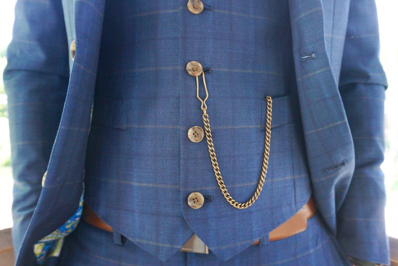 Vintage Gold Pocket Watch Suit Vest Chain Antique Gold Vest Etsy