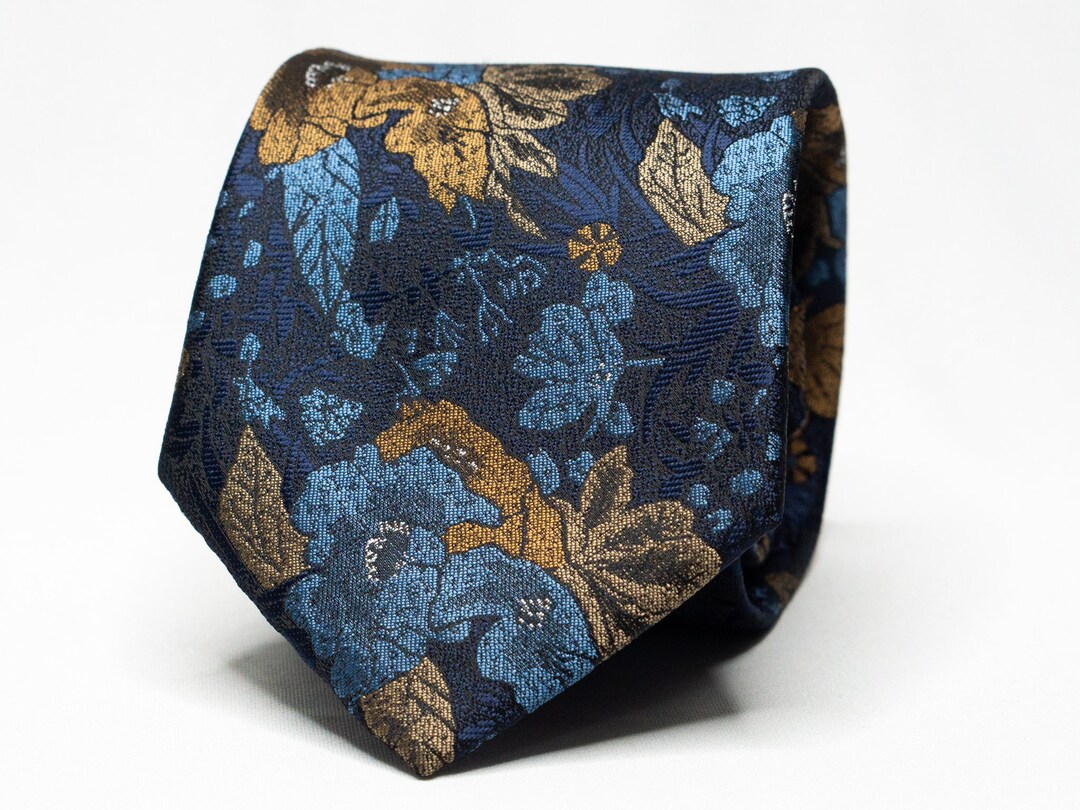 mens blue floral ties