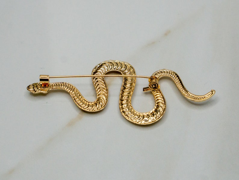 Gold Snake Lapel Pin Gold Serpent Brooch For Suit Men Fashion Luxury Pin Lapel Pins Men image 4