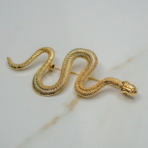 Gold Snake Lapel Pin Gold Serpent Brooch For Suit Men Fashion Luxury Pin Lapel Pins Men image 3